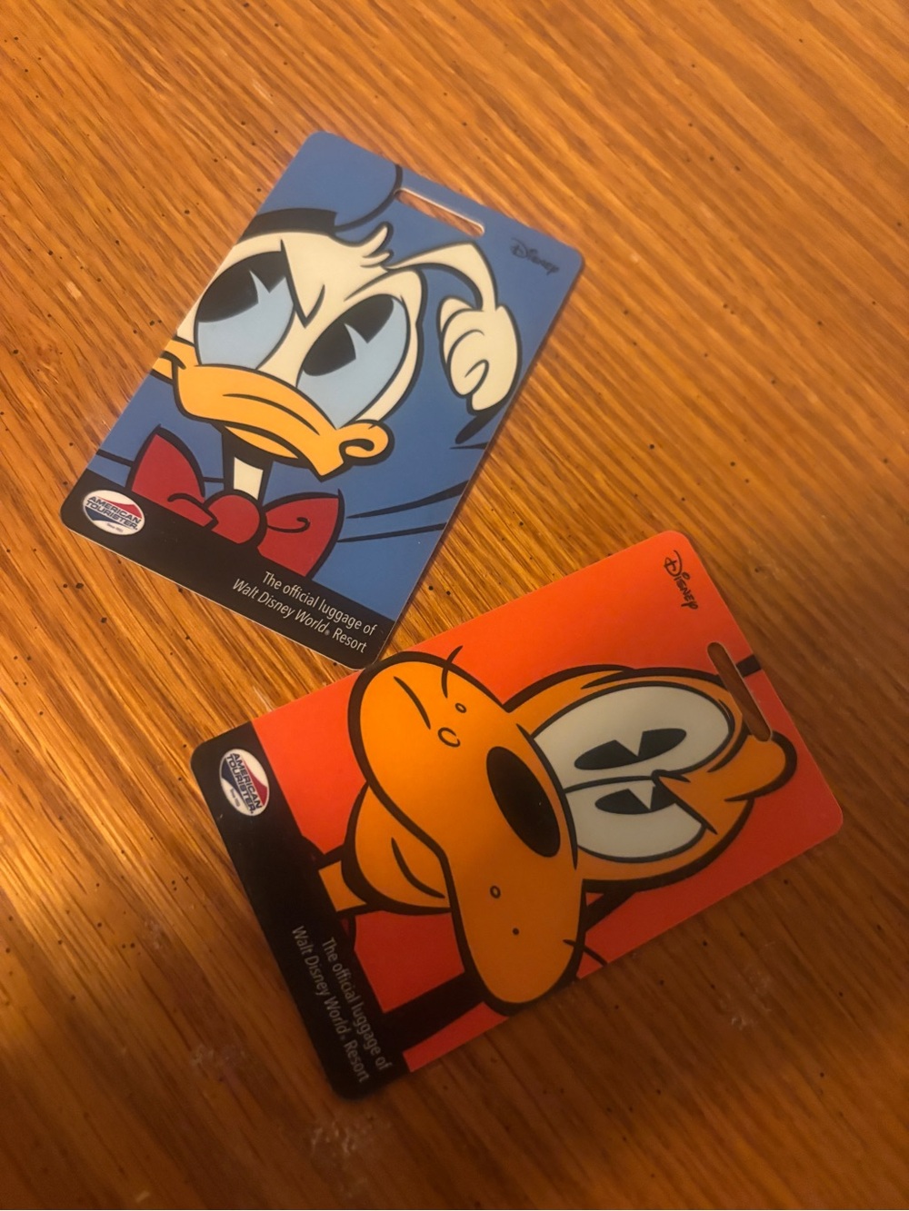American Tourister Disney luggage tags set to 2 NOS